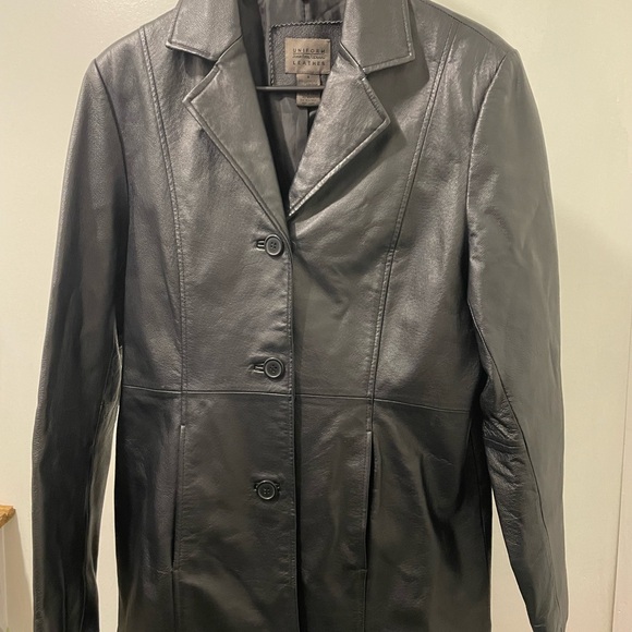 JohnPaulRichard Jackets & Blazers - Uniform by John Paul Richard Black leather jacket size 8
